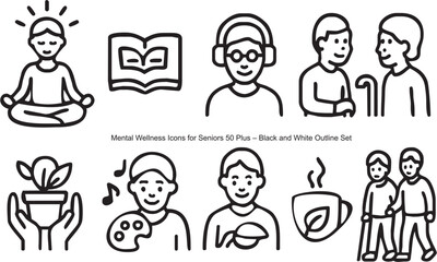 Mental Wellness Icons for Sen... © Muhsin