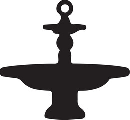 Ornate Silhouette Garden Fountain