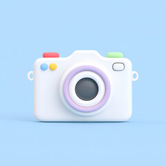 Cute white camera