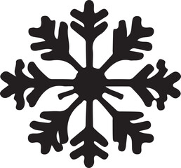 Obraz premium Stylized Snowflake Black Design
