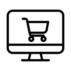 Online Checkout Line Icon of E-commerce and Shopping Icon Set
