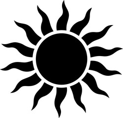 A Simple Sun Icon Clean Vector Silhouette Minimalist