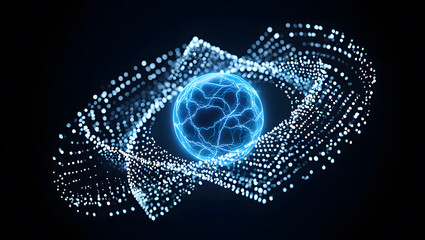 Dynamic Energy Sphere with Particle Swirl