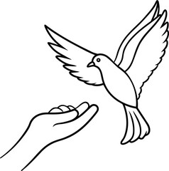 bird line art vector