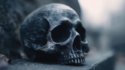 Dark gray skull