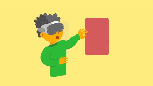 animated vector of augmented reality, suitable for graphic resources
