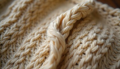 close up of a knitted wool