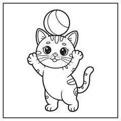 Stress Relief Cat Coloring Pages