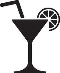 glass with a cocktail on a black background