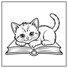Stress Relief Cat Coloring Pages
