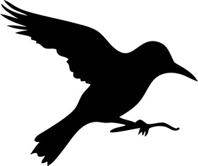 Woodpecker Silhouette Vector Illustration | Bird Wildlife Forest Animal Design