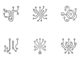 Abstract Circuit Board Designs Technology Connection Digital Network Futuristic Innovation Data Transmission and Communication Engineering Concepts