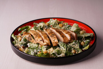 Caesar Salad with Grilled Chicken Fillet
