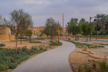 Obraz premium Diriyah park zone at Riyadh, Saudi Arabia, UNESCO heritage site preserving traditional Najdi culture. 