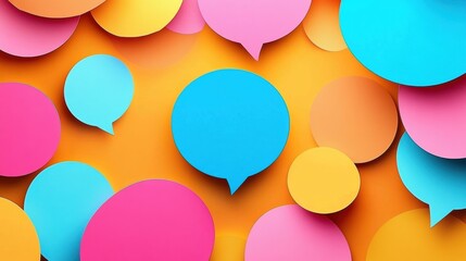 Join our vibrant community to share ideas and engage in abstract background multiple colorful speech
