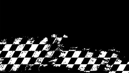 Naklejka premium Distressed Checkered Flag Racing Design.