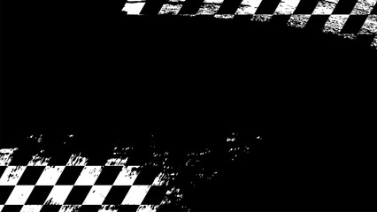 Checkered Flag Grunge Texture Overlay.