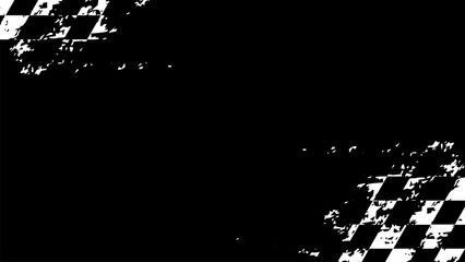 Distressed Checkered Flag Grunge Texture.