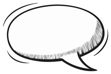 Hand Drawn Speech Bubble Illustration Black Lines Graphic Comic Communication Dialog Balloon Chat Bubbles