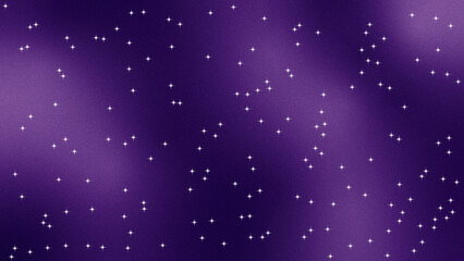 Fototapeta premium Elegant purple abstract gradient background with scattered white light particles resembling stars. Ideal for digital wallpapers, cosmic designs, modern web design, and creative projects.
