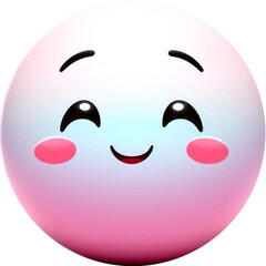 3d pink emoji emotion character pastel color