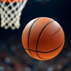 basketball hoop and ball