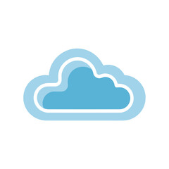Fototapeta premium Stylized cloud symbol representing digital connectivity and information storage solutions
