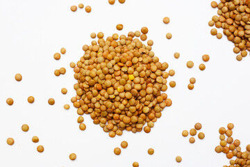 Nutritious brown lentils rich in protein.
