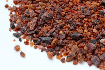 Black Himalayan salt, rock salt granules