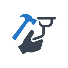 Hammer and Clamp Icon