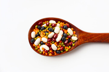 Colorful mixed beans and lentils, packed with plant-based protein and fiber