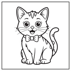 Obraz premium Stress Relief Cat Coloring Pages