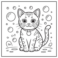 Stress Relief Cat Coloring Pages