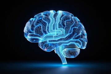 Artificial intelligence brain technology neural network deep learning ai concept design