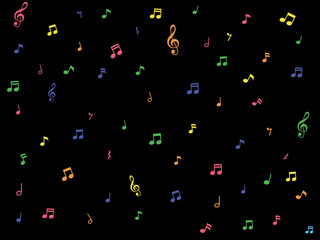 音符と音楽記号の壁紙