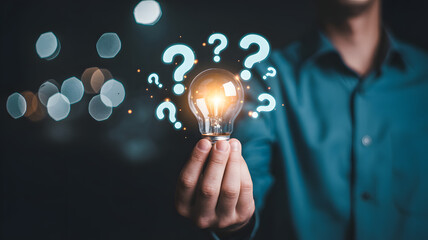 Brilliant idea emerges from questions, sparking innovation and business growth