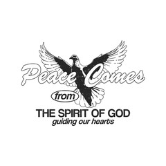 Obraz premium inspirational design with white dove illustration , symbolizing faith, love, and hope. Suitable for shirts, posters, and spiritual