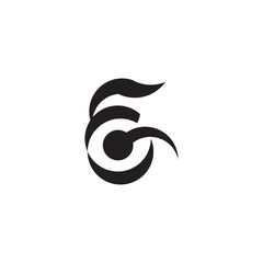 Stylish Abstract Flame Swirl Logo Design