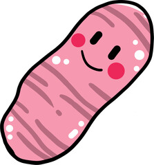 귀여운 개불 일러스트 그래픽 요소