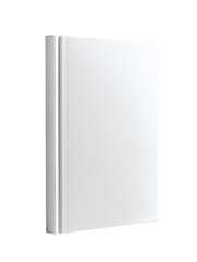 Blank white book, slightly angled, simple graphic representation