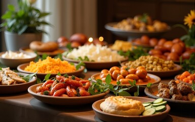 Buffet Dinner Dining Food Celebration Party Concept. High quality