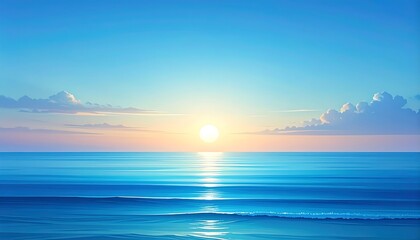 Obraz premium Sunrise Over the Ocean.