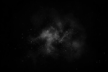 Glowing nebula in dark space, speckled with light