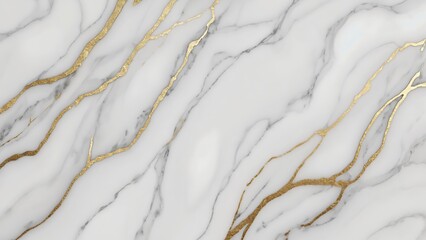 Fototapeta premium White marble with gold veins