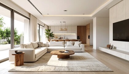 Modern Minimalist Living Room Interior Design.