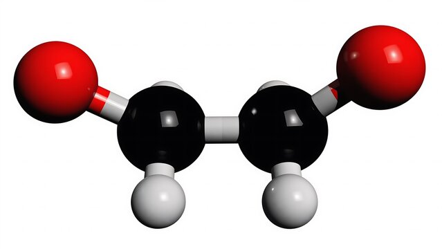3D model of an ethanedial molecule