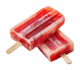 Refreshing summer treats picnic ice pops vibrant colors isolated on transparent background