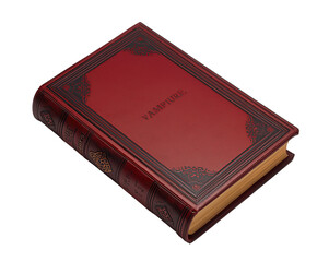 Aged ,Vampiure, Book With Decorative Cover And Aged Paper Edges For A Gothic Aesthetic
