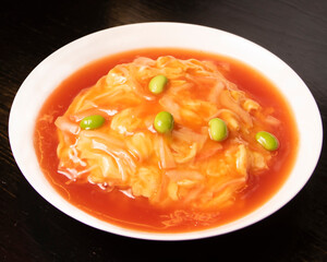 蟹と卵の餡掛け（かに玉）
