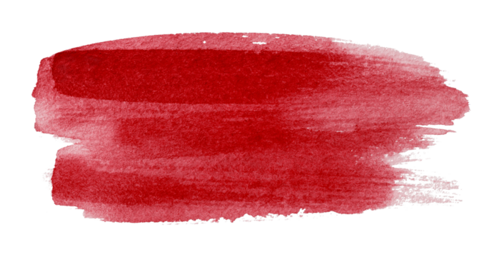 red watercolor background. Artistic hand paint. Isolated on transparent background. - Powered by Adobe